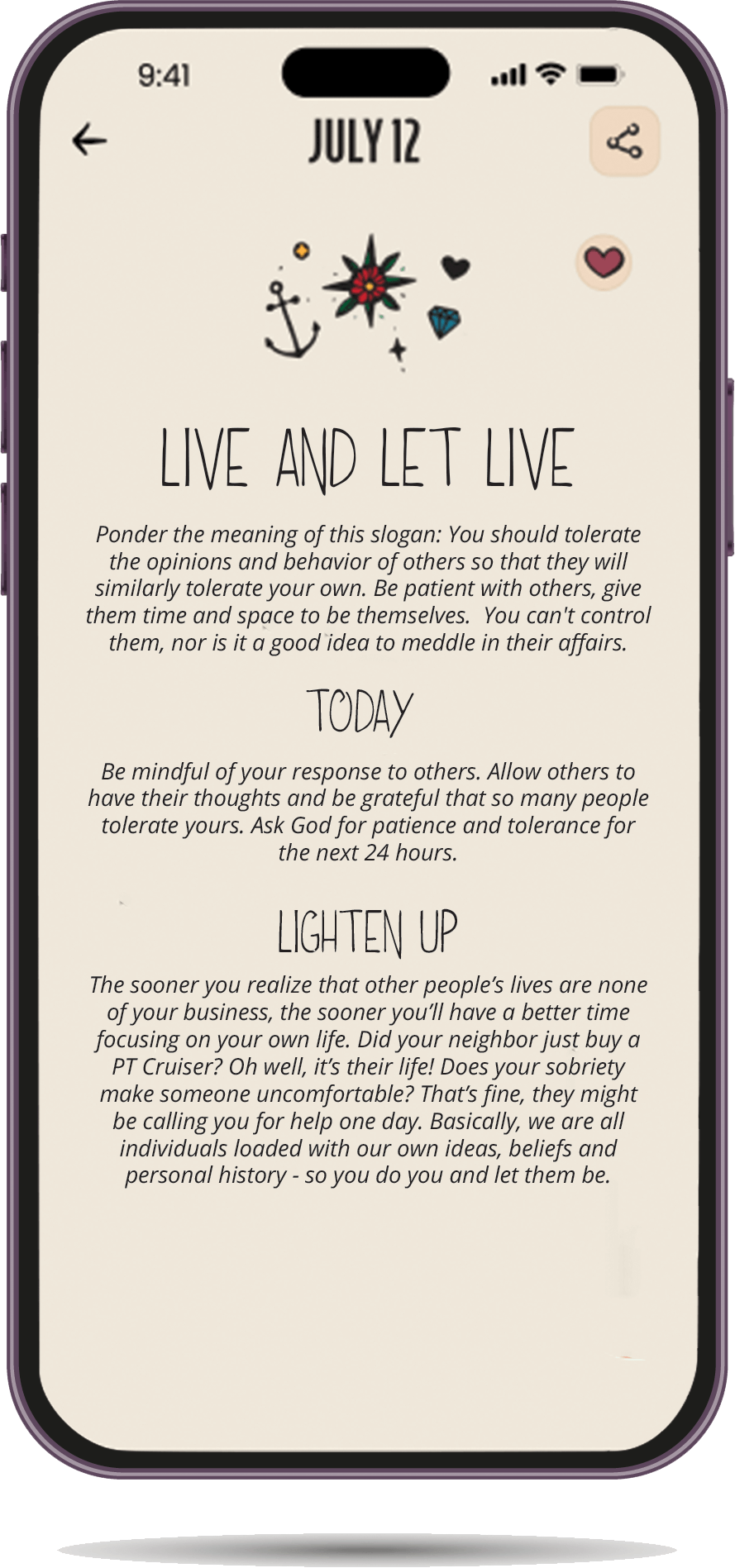 Sober City daily reading